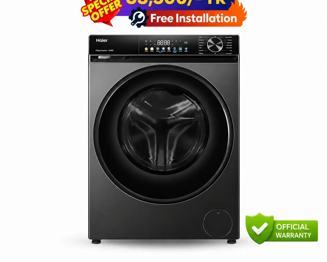Haier 10 KG Inverter Front Load Washing Machine (HW100-BP12357S8)