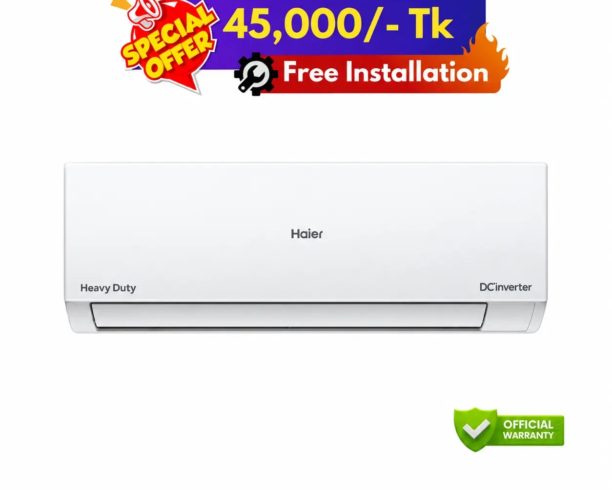 Haier 1.1 Ton CleanCool DC Inverter AC (HSU-13CleanCool) (INV)(Pro)(X6)